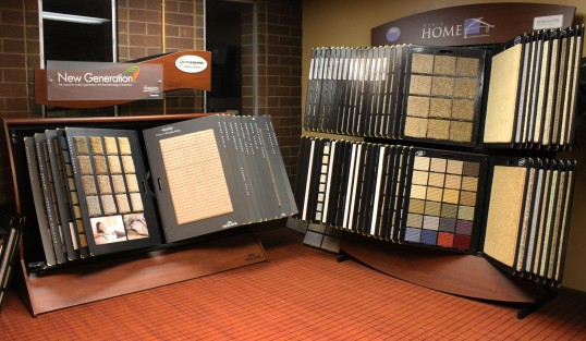 Showroom carpet samples from Dixie Home and New Generation